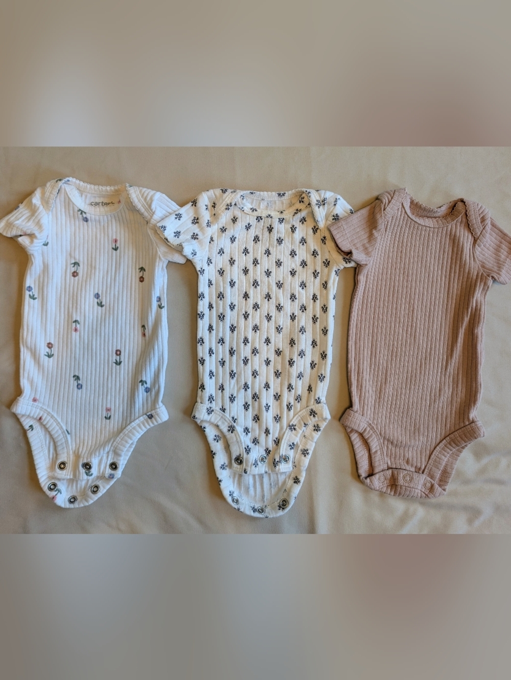Carter's Newborn Bodysuits - 3 Pack